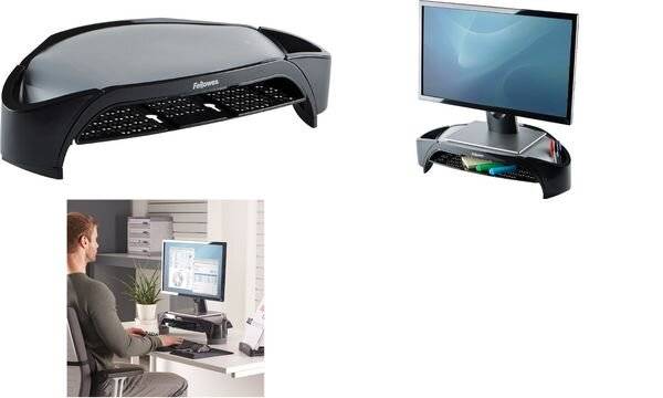 Réhausseur de moniteur Fellowes Smart Suites Plus 8020801 noir, argent-8
