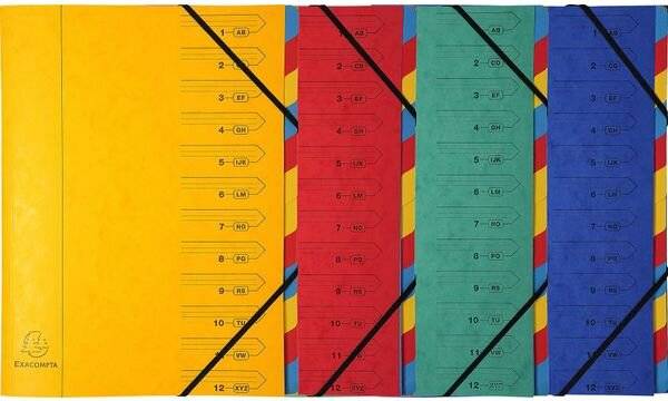 Trieur carte Exacompta 7 divisions coloris assortis-5