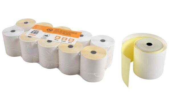 Bobines caisses Exacompta 40358E - l 76 mm x L 25 m, Ø 70 mm - 2 pli(s) - paquet de 10-1