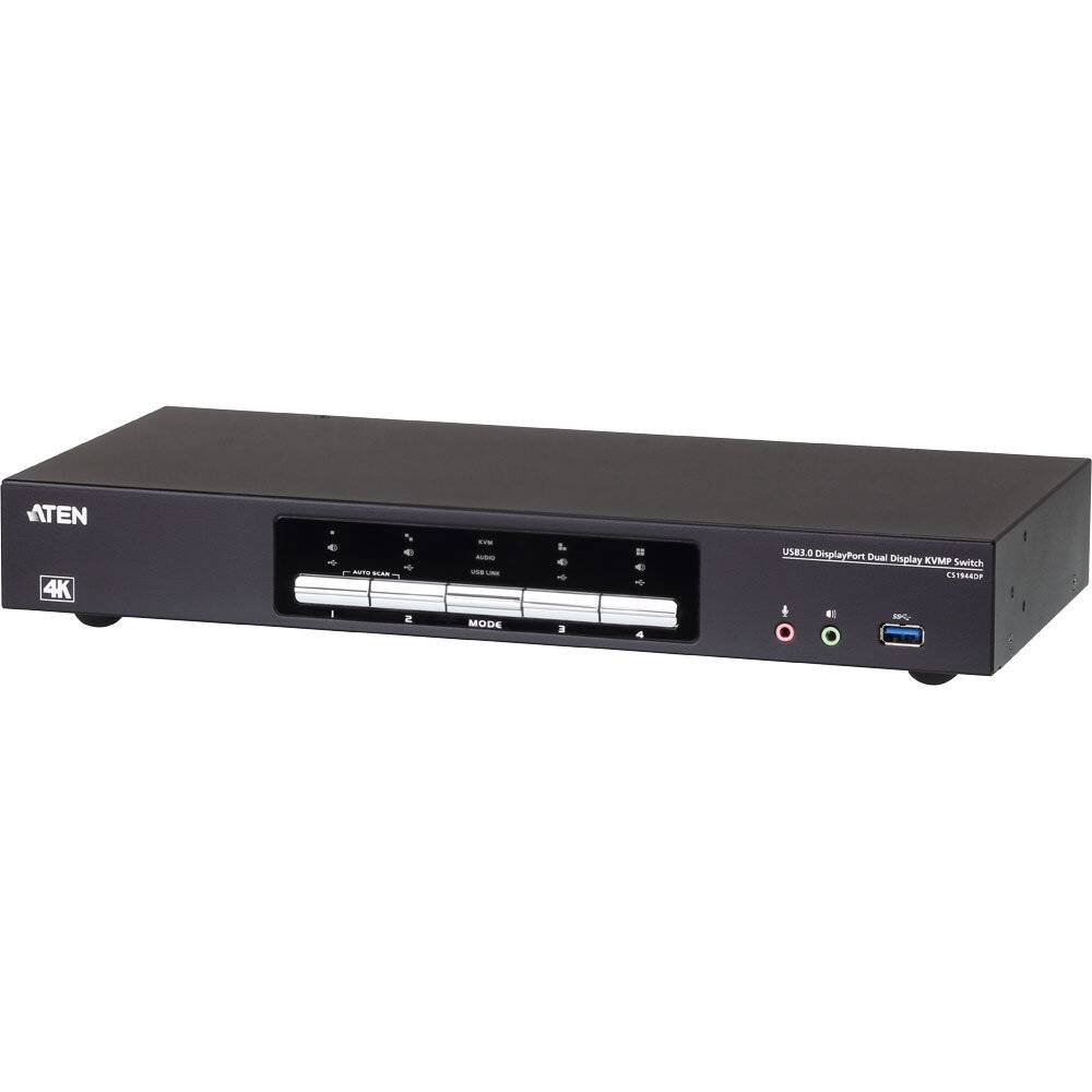 ATEN CS1944DP Commutateur KVMP à 2 affichages DP 4K, 4 ports USB 3.0-6