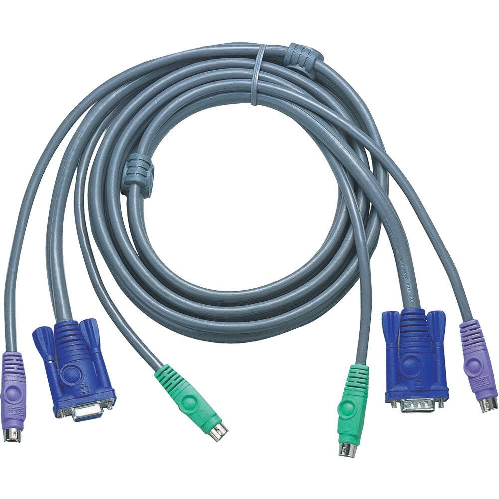 ATEN 2L-5002P/C Câble KVM fin PS/2, gris, 1,8 m-4