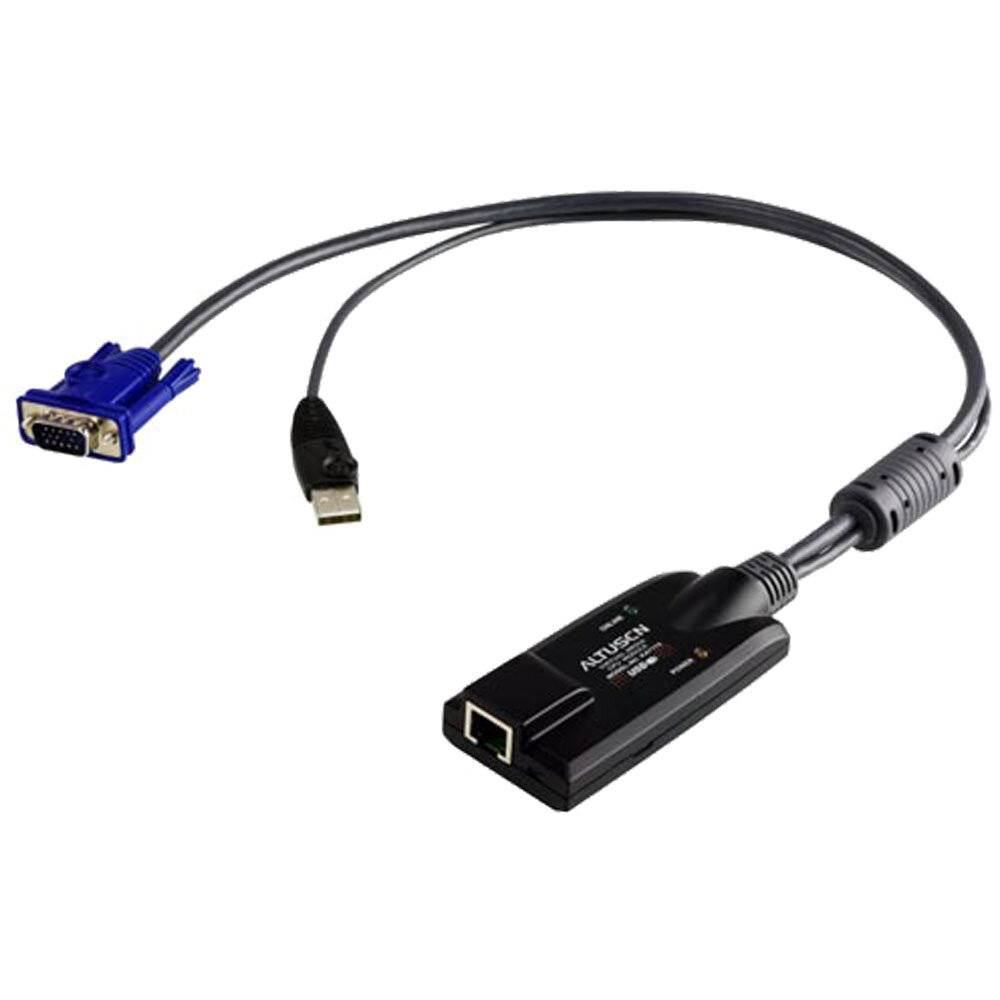 ATEN KVM Adaptateur [1x VGA mâle, USB 2.0 type A mâle - 1x RJ45 femelle] 0.20 m noir-2
