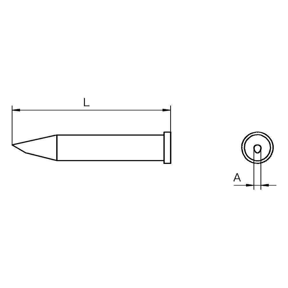 Panne à souder de la série XT, biseautée, 60°, largeur 1,6 mm-1