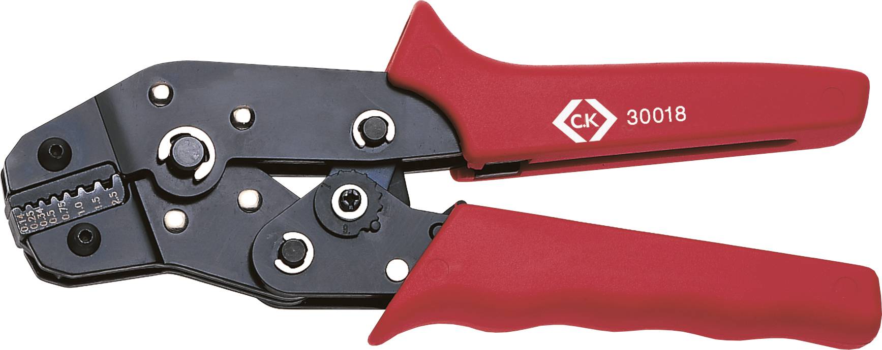 C.K 430018 Pince à sertir pour embouts de câble 0.14 à 2.5 mm²