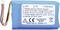 Batterie Li-Po bleue de 3,7V et 1100mAh. Avertissements : Utiliser uniquement le chargeur d'origine, ne pas laisser à portée des enfants, ne pas court-circuiter les bornes.