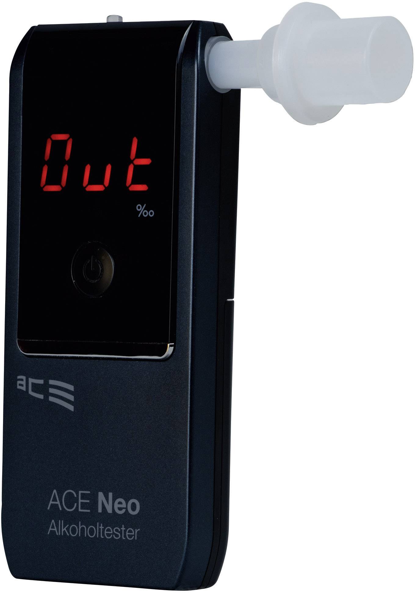 ACE A Ethylomètre noir 0 à 4 ‰ possibilité d'afficher différentes unités,  avec alarme, avec écran, fonction compte à reb - Conrad Electronic France