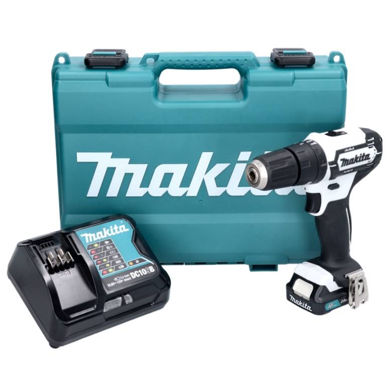 Makita HP333DSAW 2 vitesses-Perceuse-visseuse à percussion sans fil + batterie, + chargeur, + mallette-1