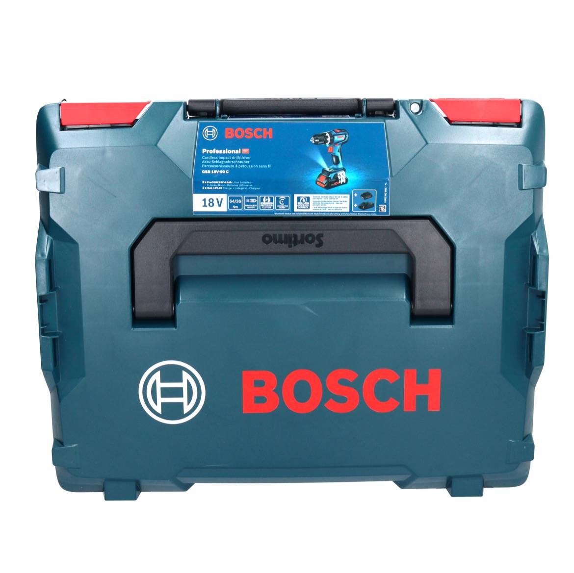 Perceuse-visseuse à percussion 18V GSB 18V-90 C + 2 batteries GBA 5Ah + chargeur en coffret L-BOXX - BOSCH - 06019K6106-3
