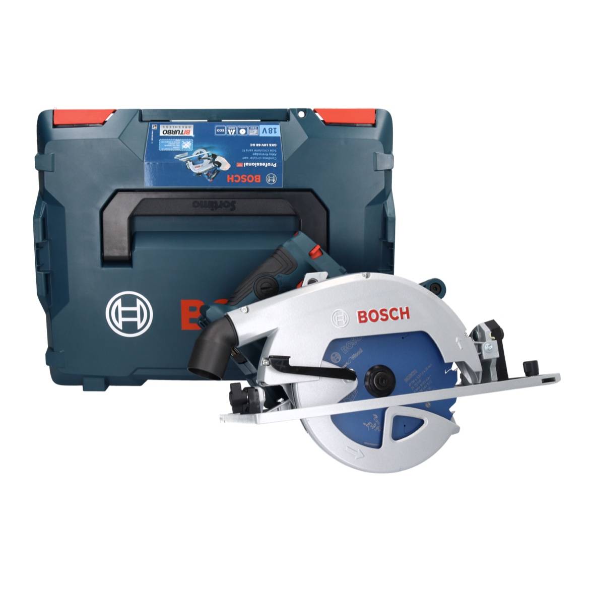 Scie circulaire 18V GKS 18V-68 GC Professional (sans batterie ni chargeur) + coffret L-BOXX - BOSCH - 06016B5100-1