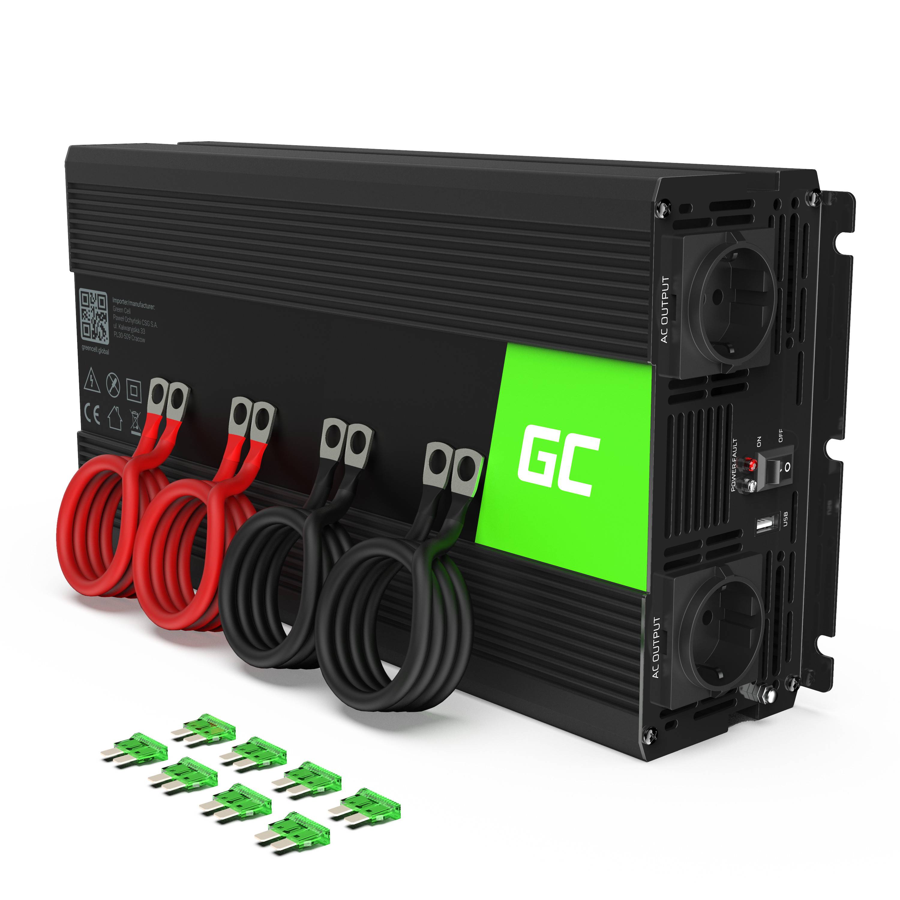 Green Cell Inverter 24V to 230V Pure sine 3000W-0