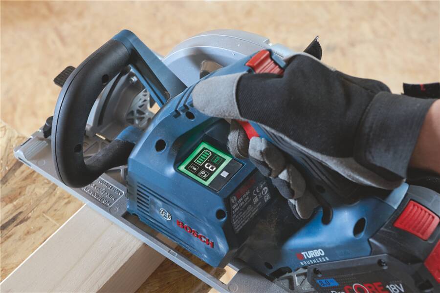 Scie circulaire 18V GKS 18V-68 GC Professional (sans batterie ni chargeur) + coffret L-BOXX - BOSCH - 06016B5100-5