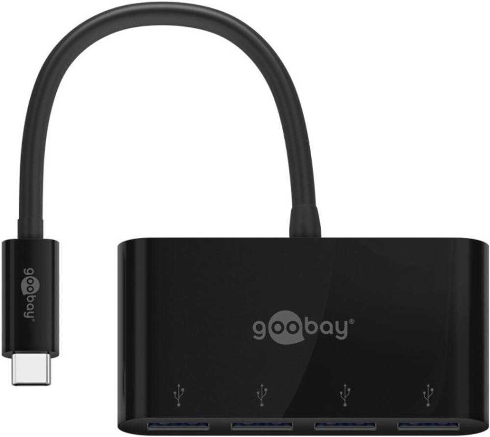 Adaptateur multiport USB-C™ 4 voies Goobay - connexion simultanée de 4 prises USB 3.0 A à la prise USB-C™-0