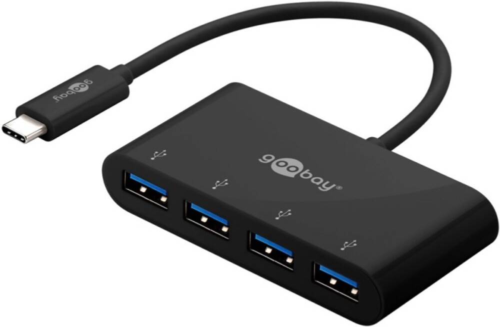 Adaptateur multiport USB-C™ 4 voies Goobay - connexion simultanée de 4 prises USB 3.0 A à la prise USB-C™-1