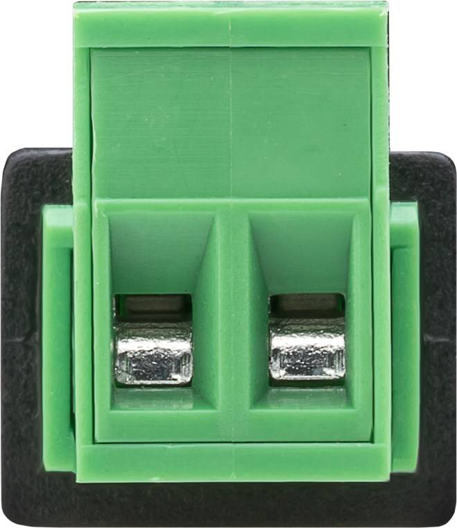 Goobay Bornier 2 broches > fiche CC (5,50 x 2,10 mm) - fixation par vis détachable, 2 pièces-1