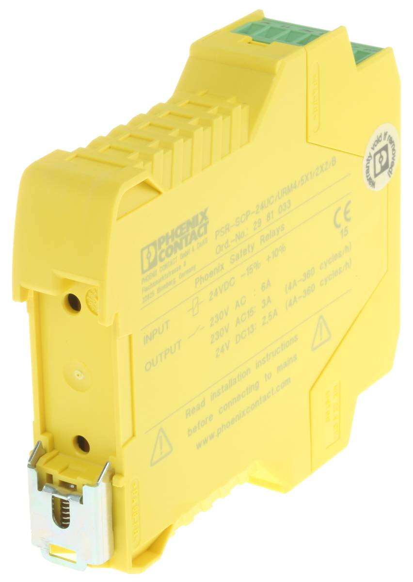Relais de sécurité PSR-SCP- 24UC/URM4/5X1/2X2/B Phoenix Contact Tension de fonctionnement: 24 V/DC, 24 V/AC 5 NO (T), 1 -2