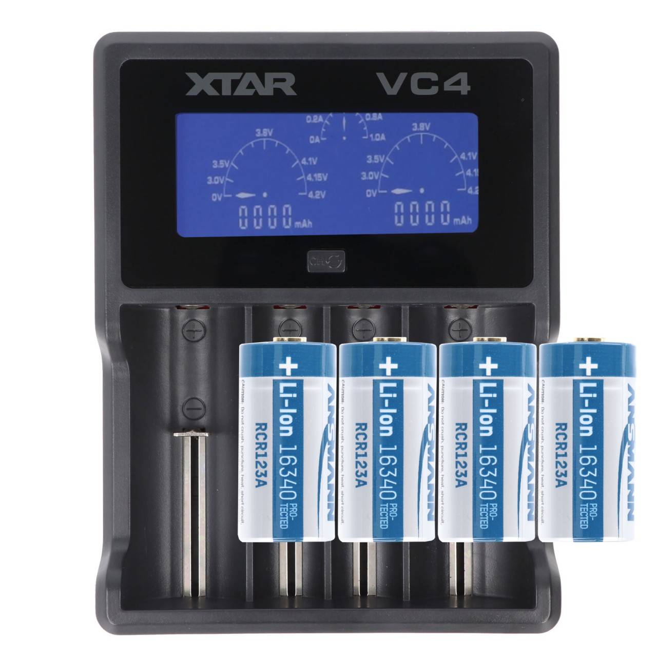 Chargeur rapide et batteries rechargeables Li-Ion 4pcs 3.7V 760mAh pour Netgear Arlo Wireless HD caméra de sécurité-0