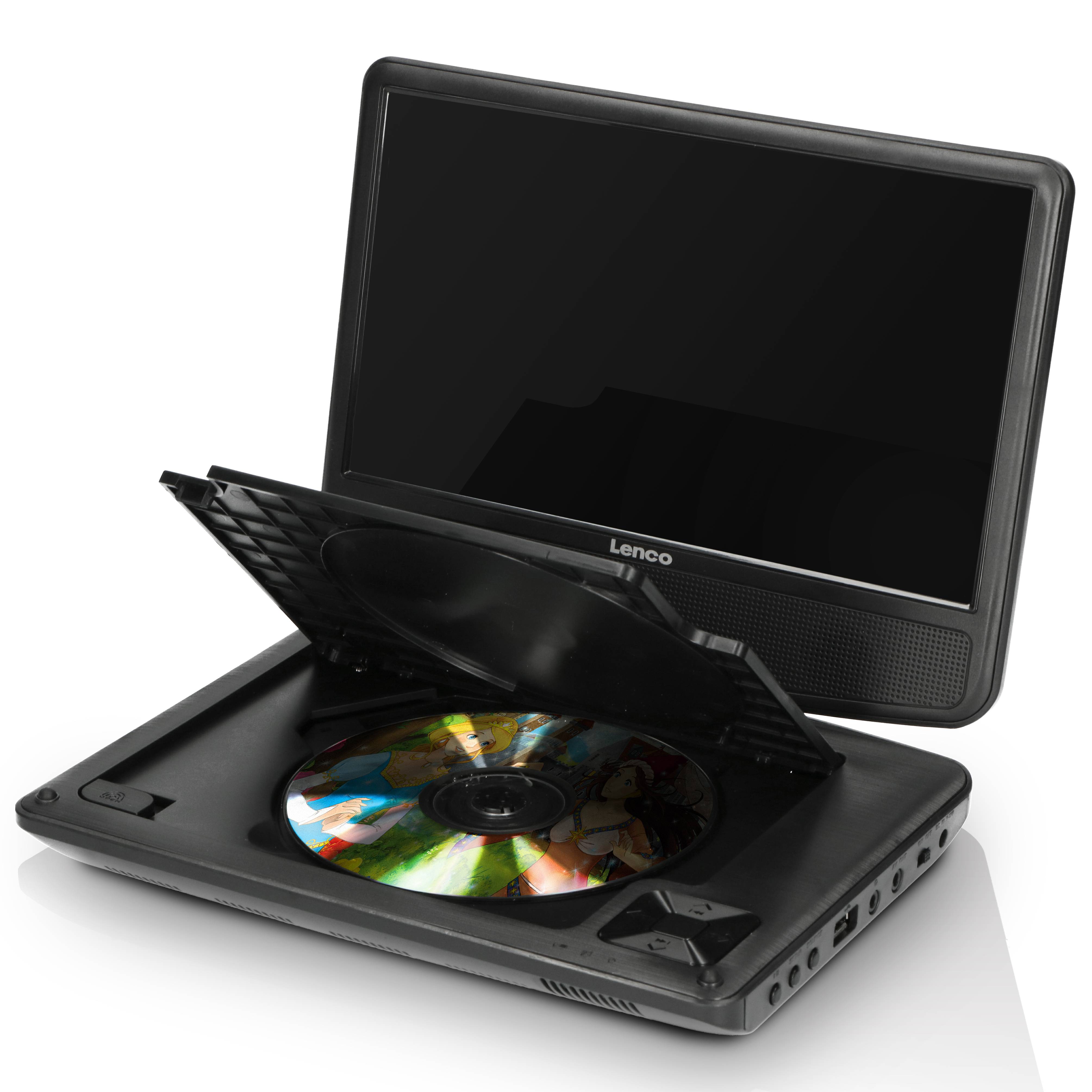 Lecteur DVD Portable 9" Ecran Pivotant et Inclinable avec Support Voiture-3