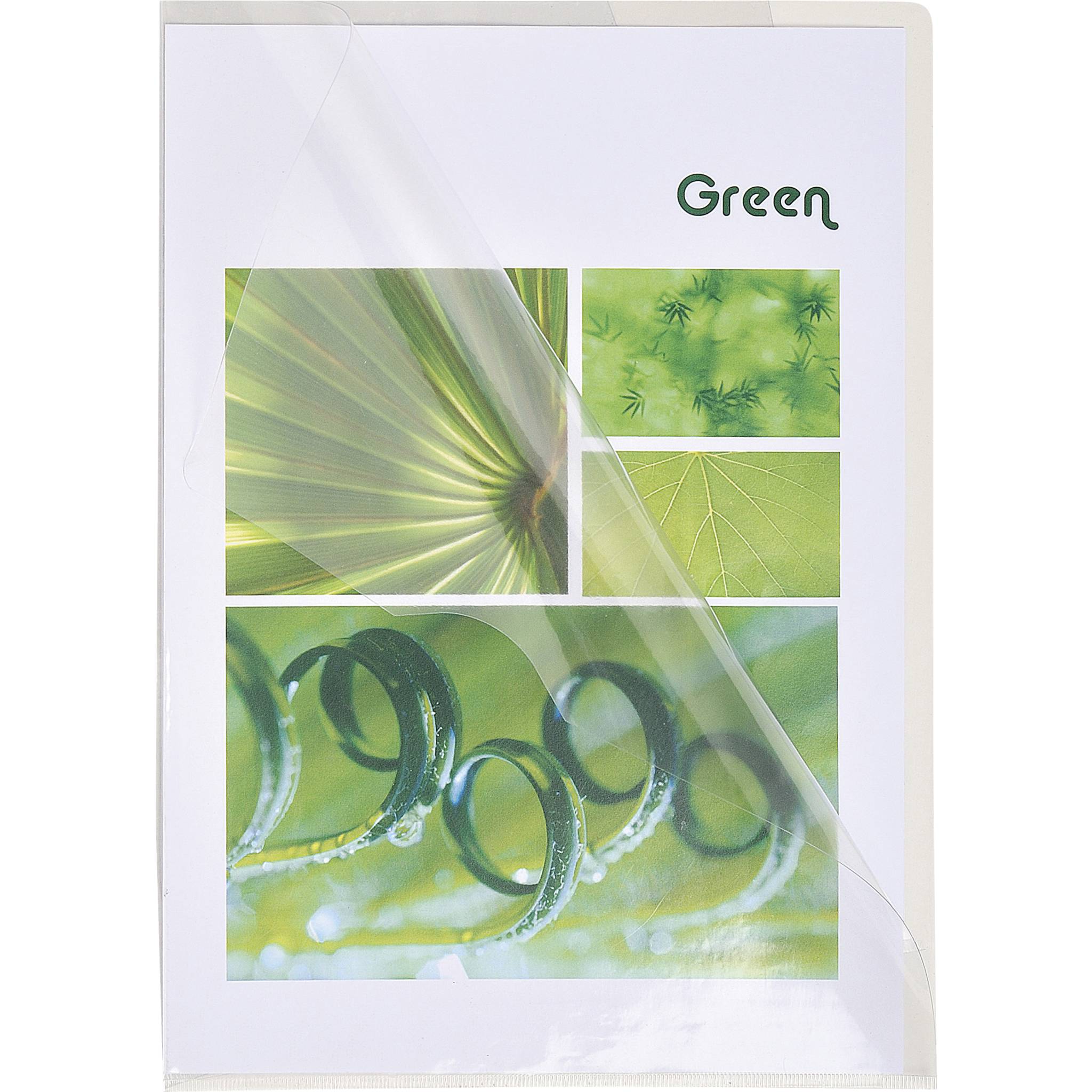 Chemise coin plastique Exacompta A4 polypropylène 13/100e transparente - Paquet de 100 - Incolore-0