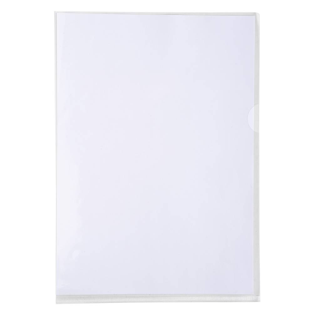 Chemise coin plastique Exacompta A4 polypropylène 13/100e transparente - Paquet de 100 - Incolore-1