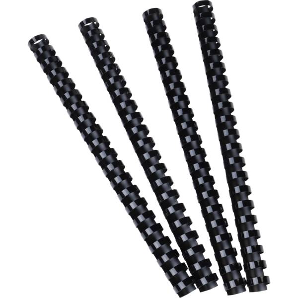 Baguette reliure anneaux plastique Exacompta 16 mm noir - Boite de 100