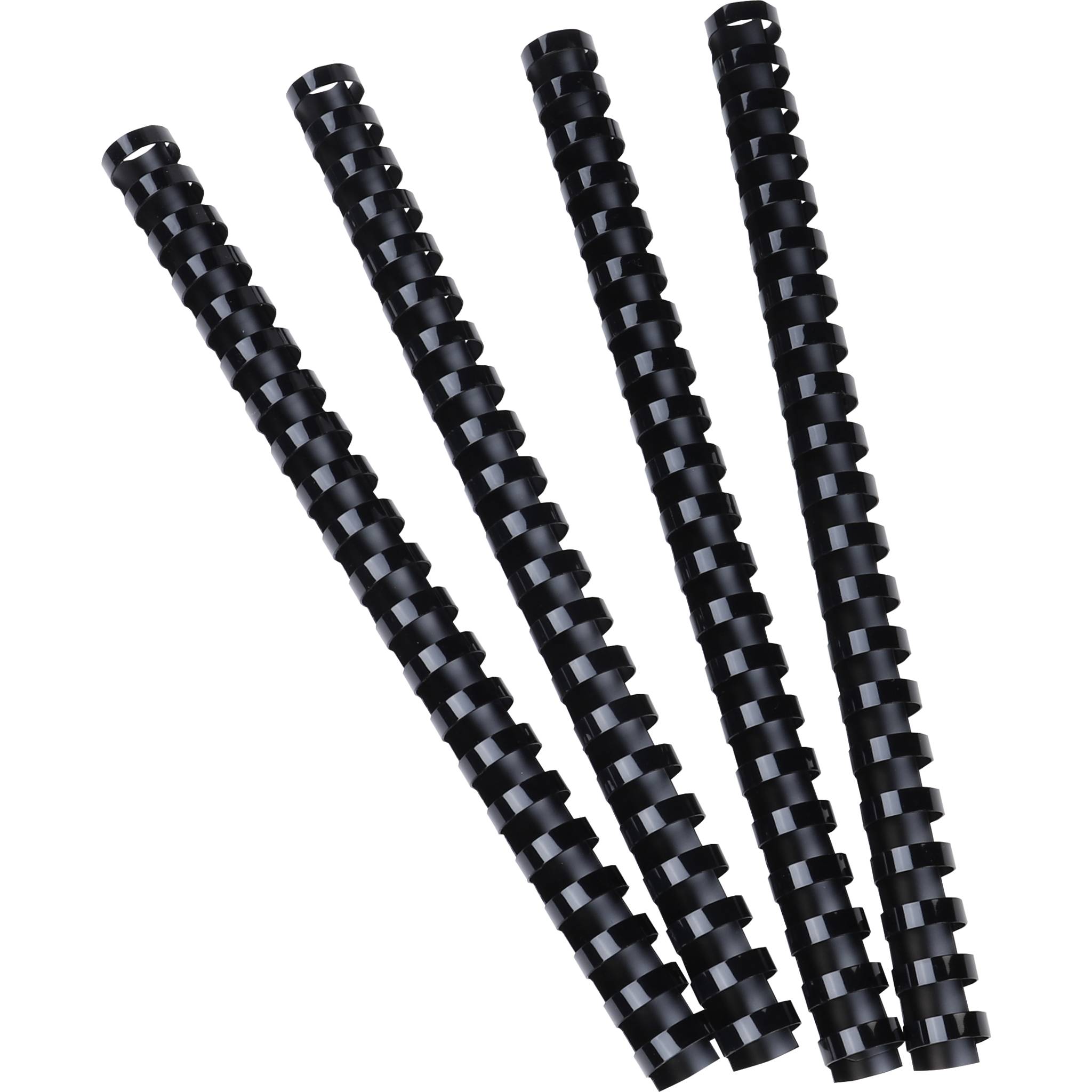 Baguette reliure anneaux plastique Exacompta 16 mm noir - Boite de 100-0