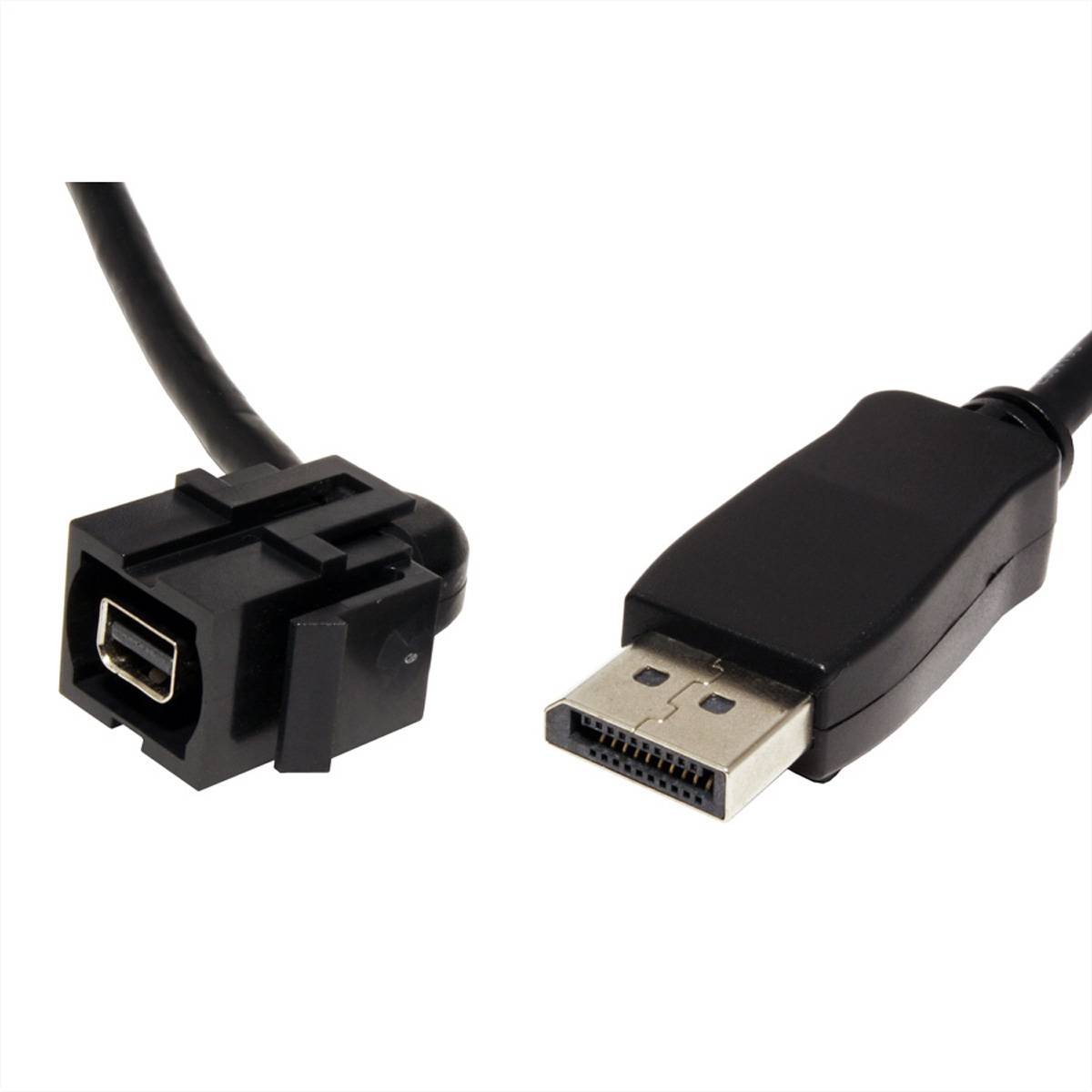 Câble de raccordement Bachmann Mini-Display Fiche mâle Mini DisplayPort, Fiche mâle Mini DisplayPort 0.5 m noir 917.214 -2