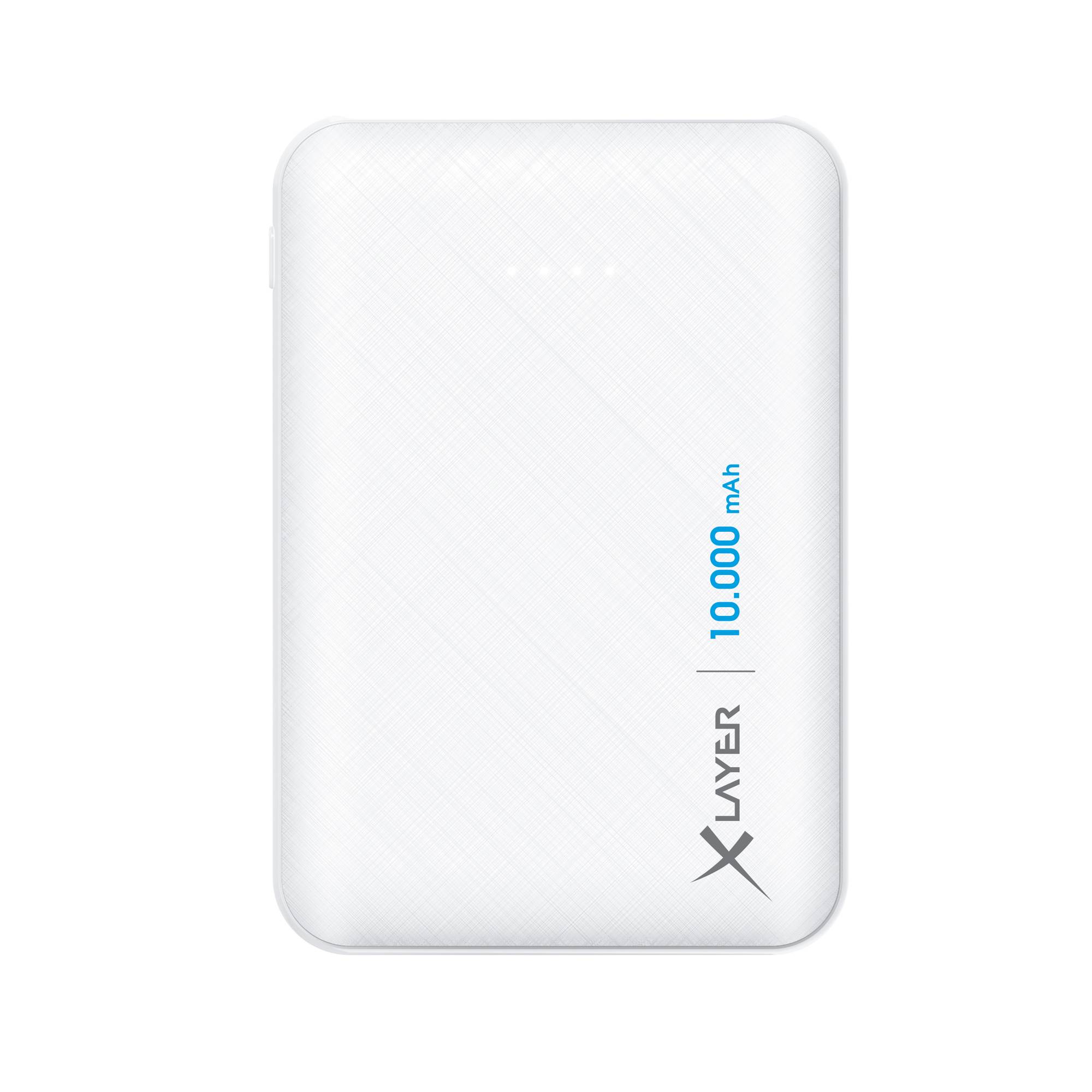 Xlayer Powerbank (batterie supplémentaire) 10000 mAh LiPo USB-A, USB-C® blanc affichage du statut-0