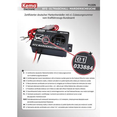 Module anti-martres à ultrasons Kemo M176 électrique, éclairage LED, à  ultrason avec protection optique, avec plaques haute tension, étanche -  Outillage de jardin à main - Achat & prix