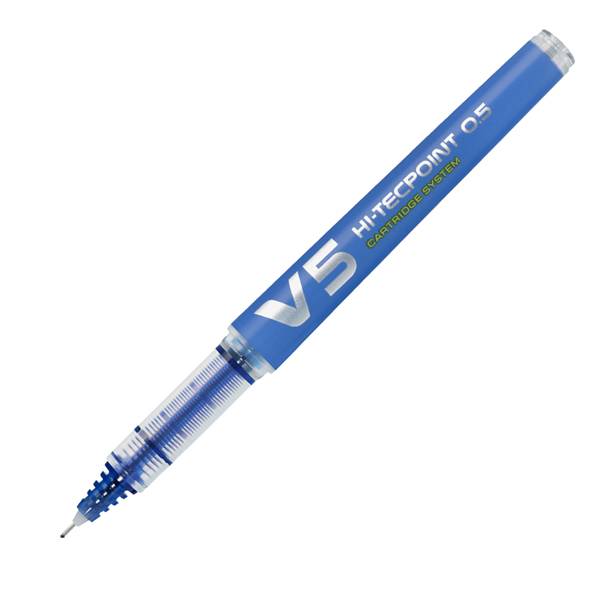 Stylos roller Pilot Hi-tecpoint V5 rechargeable pointe 0,5 mm bleu-0