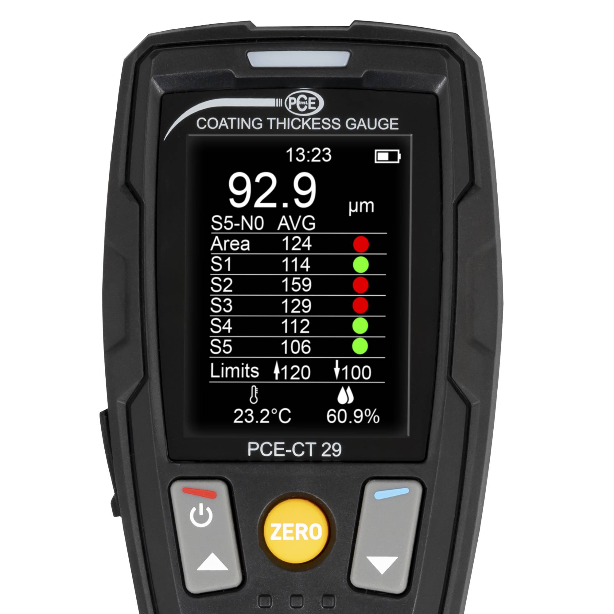PCE Instruments Appareil de mesure d'épaisseur de couche 0 - 2000 µm-1