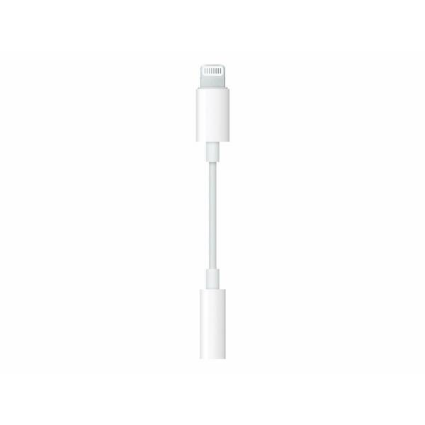 Apple MMX62 - Adaptateur d'origine Lightning vers Jack 3.5mm - Blanc (En Vrac)