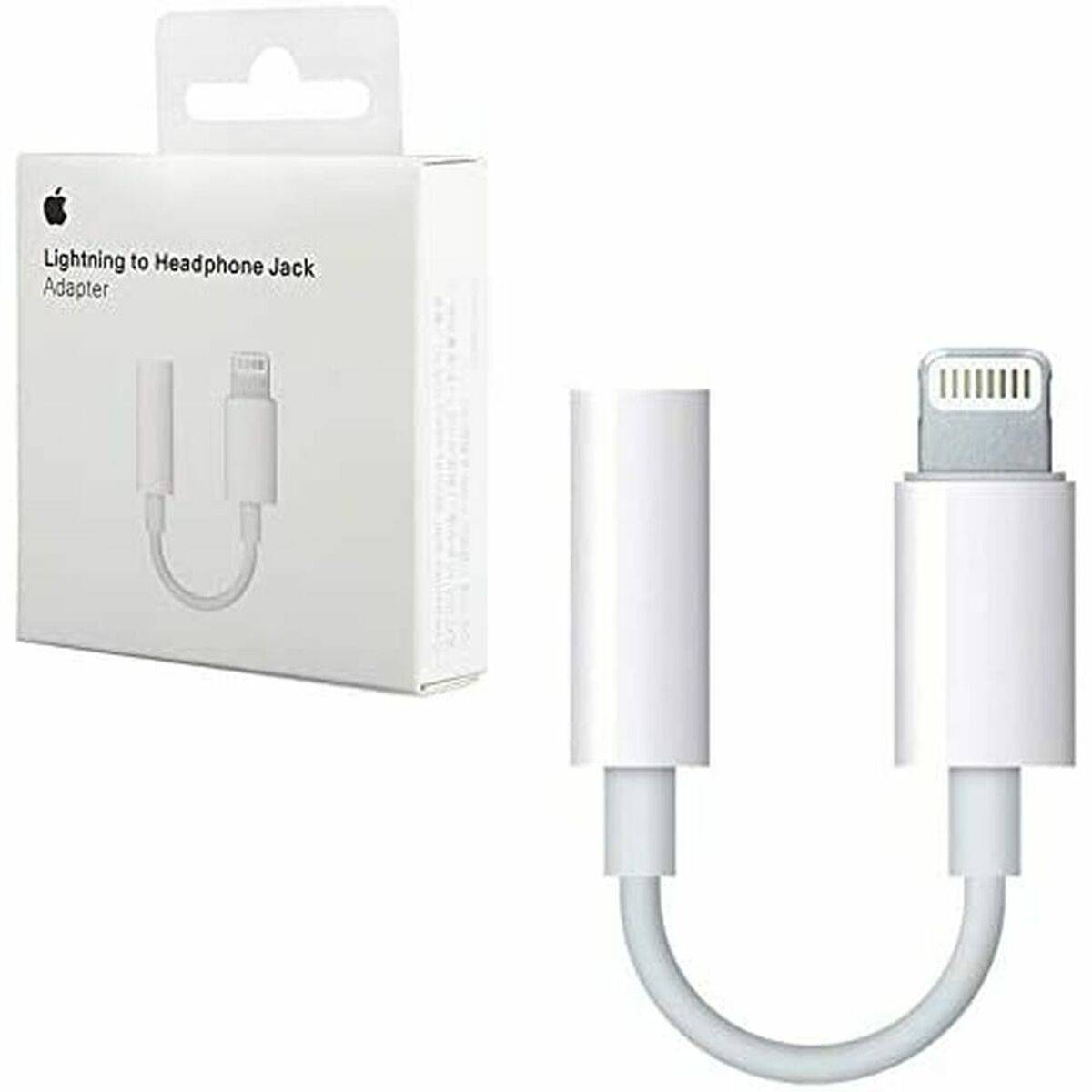 Apple MMX62 - Adaptateur d'origine Lightning vers Jack 3.5mm - Blanc (En Vrac)-1