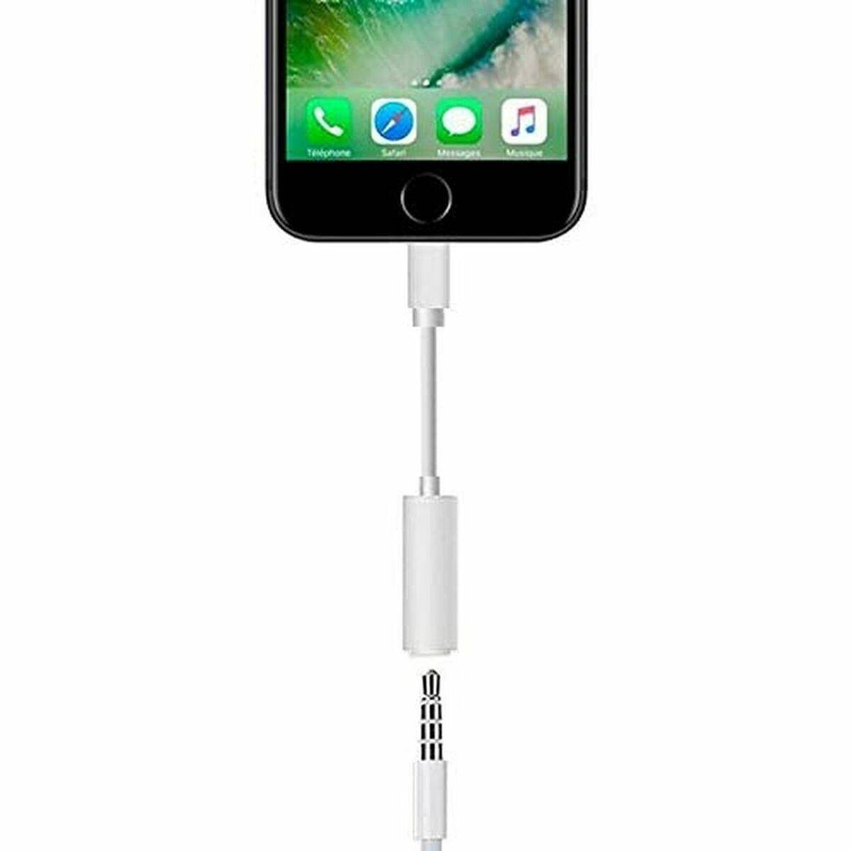 Apple MMX62 - Adaptateur d'origine Lightning vers Jack 3.5mm - Blanc (En Vrac)-2