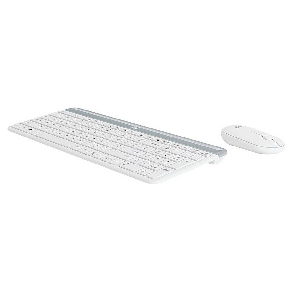 Logitech 920-009191, Taille réelle (100 %), Sans fil, RF sans fil, AZERTY, Blanc, Souris incluse-4