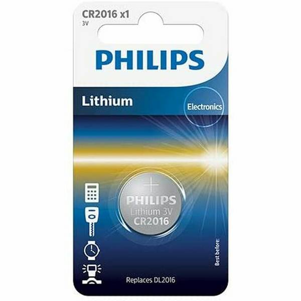 Pile Lithium Cr2016 Philips Longue Durée, 3v, Sécurité - Philips