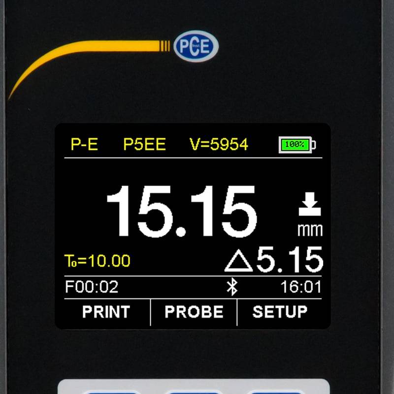 PCE Instruments Jauge d'épaisseur de matériau 0.65 - 200 mm-3