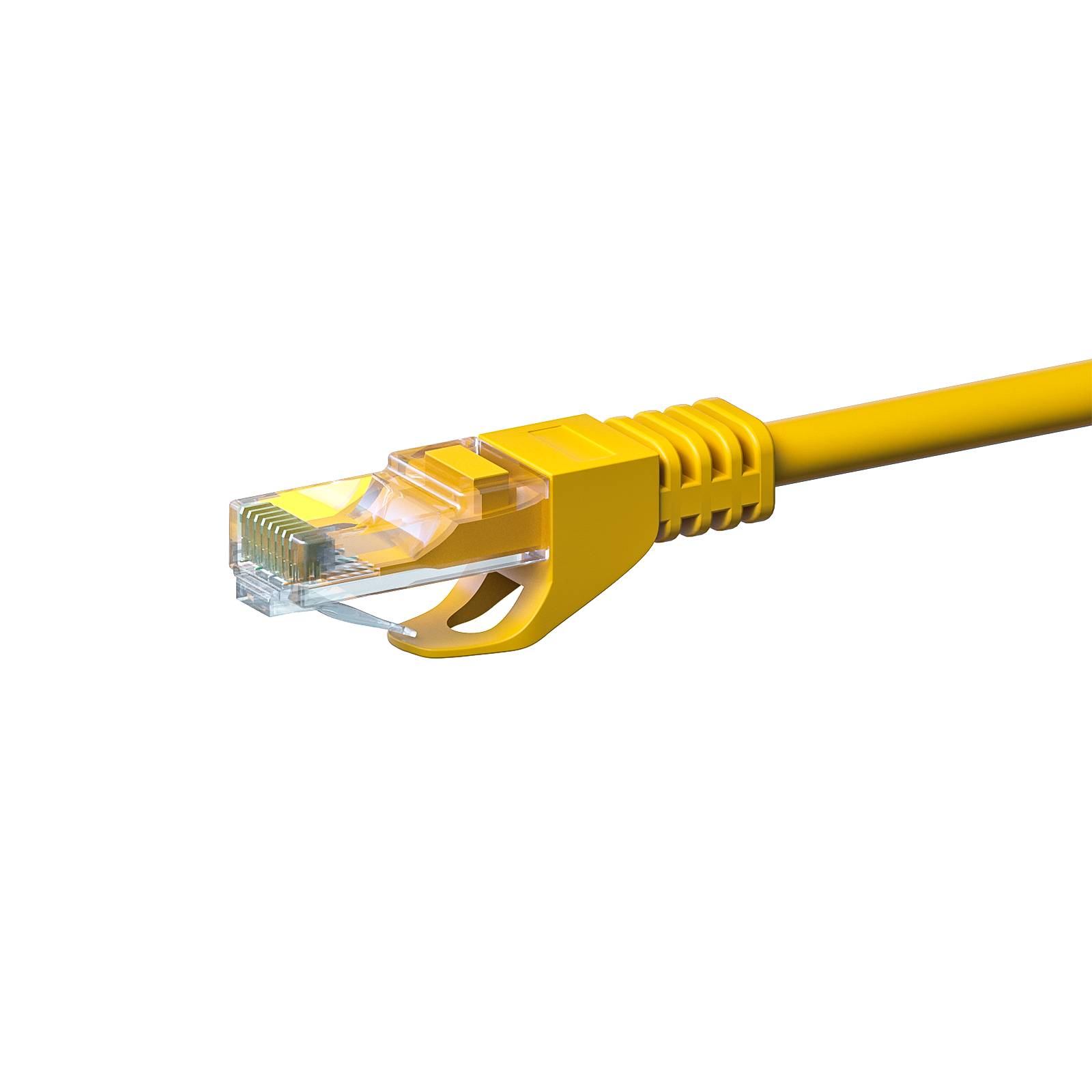 Danicom - Câble CAT6 UTP CCA jaune - 0.50m-1