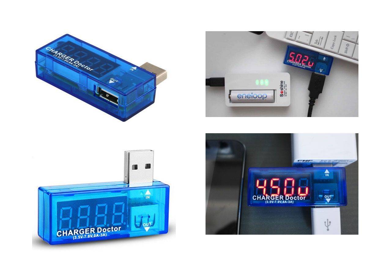 Testeur de charge USB - Informe sur tension et intensité delivrées-0