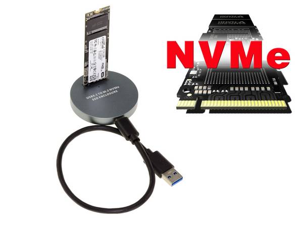 DOCKING STATION. Dock USB pour SSD M2 NGFF NVMe PCIe Liaison USB3.2 Gen2 10GB