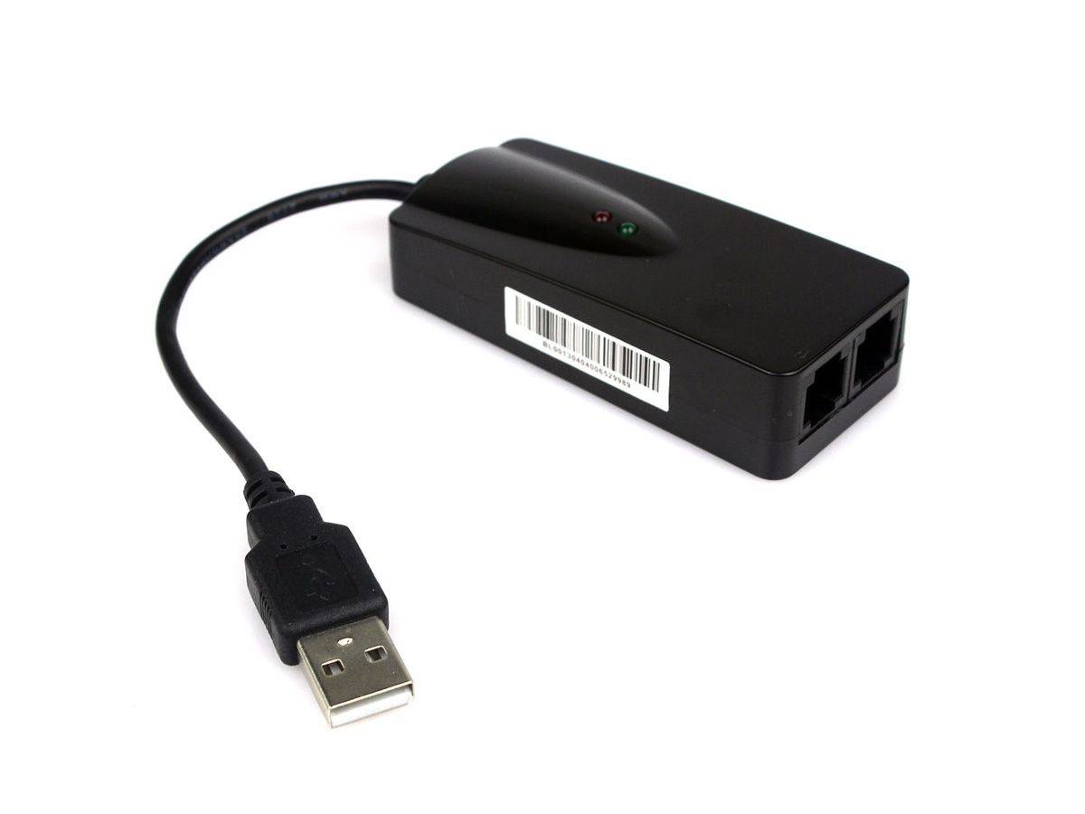 Fax Modem 56K sur port USB - 2 prises RJ11 - Chipset CONEXANT-0