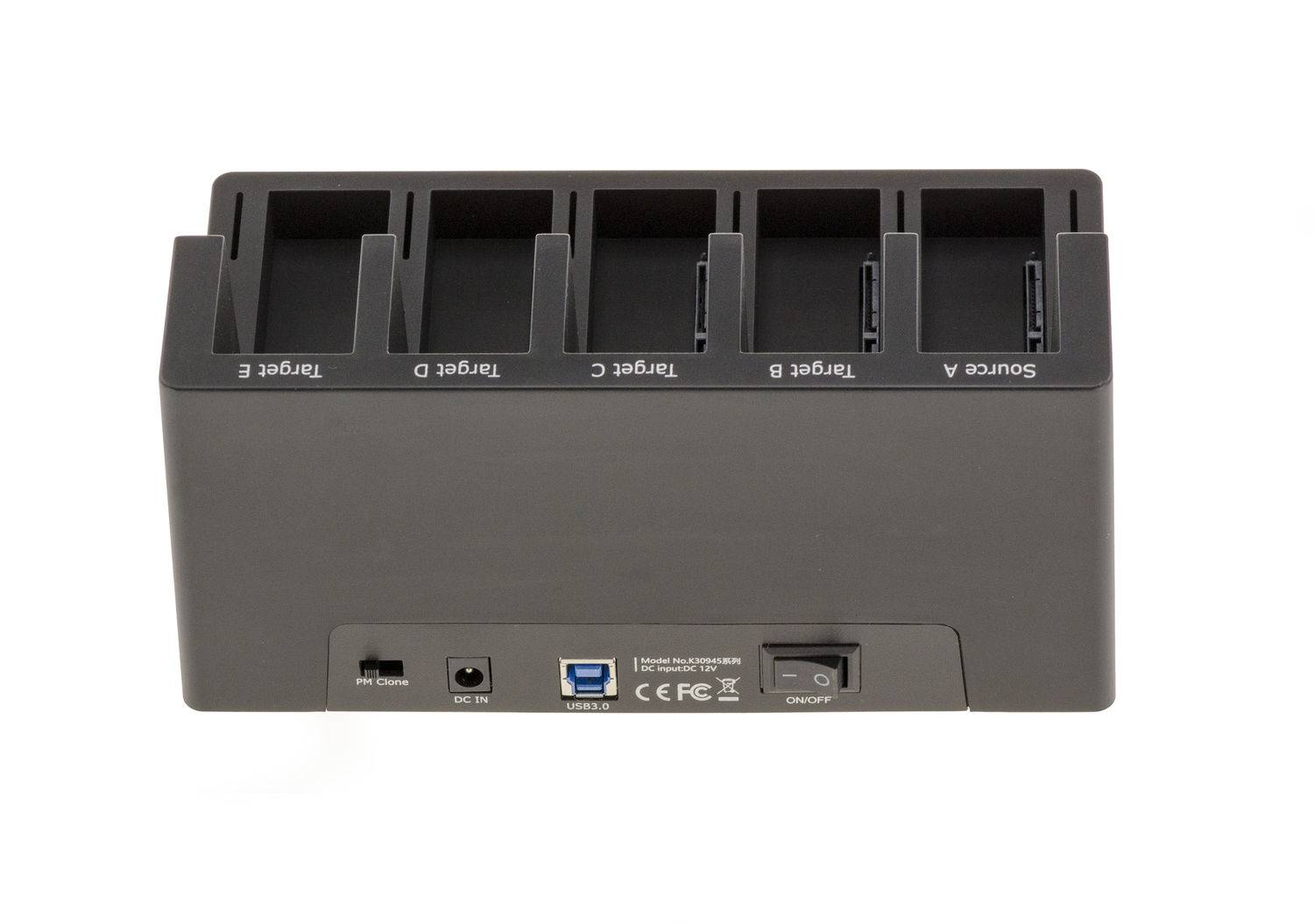Docking Station. Dock pour 5 DISQUES SATA 2.5 ou 3.5 Liaison USB3 avec FONCTION CLONAGE. USB 3.0 5G, Alimentation 6.5A.-3