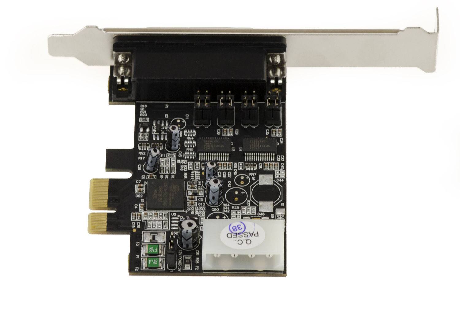 Carte Controleur PCIe Série RS232 POS - 2 Ports COM UART DB9 - Chipset OXFORD OXPCIe952 - ALIMENTATION RS232 EN 5V / 12-2