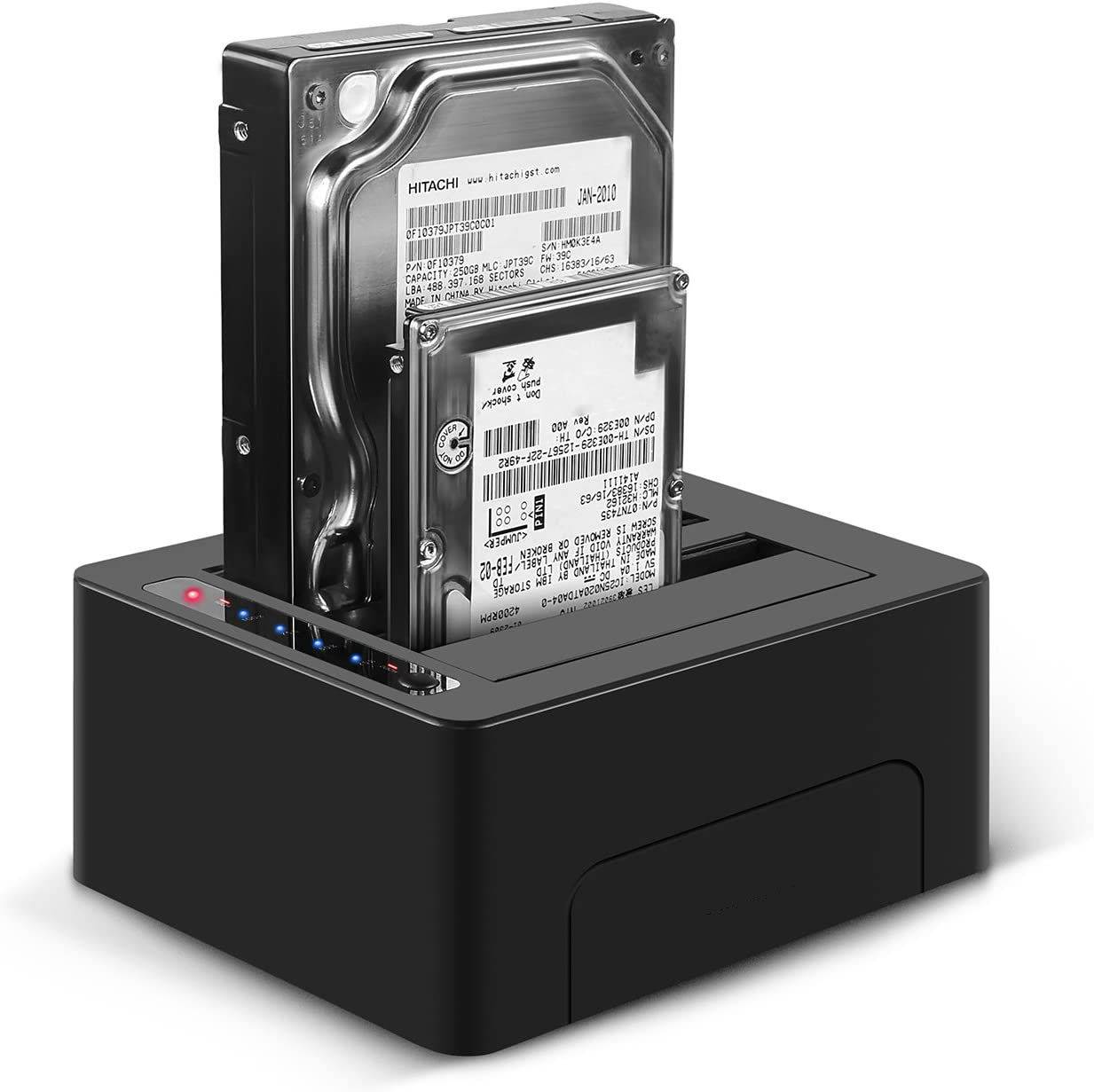 Docking Station. Dock pour 2 DISQUES SATA 2.5 ou 3.5 Liaison USB3 avec FONCTION CLONAGE. USB 3.0 5G, Alimentation 3A.-2
