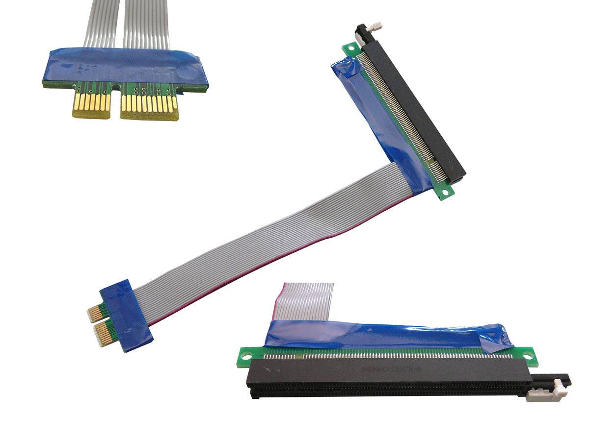 Riser PCI Express 1 port PCIe 1x 16x - SOUPLE Pour monter une carte 16x sur un port 1x Pour monter une carte 16x sur un-0