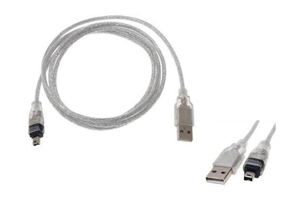Cordon USB Mâle vers FIREWIRE IEEE1394a MALE Longueur 1.2M - Fiche firewire type '4 points' Longueur 1.2M - Fiche firew-0