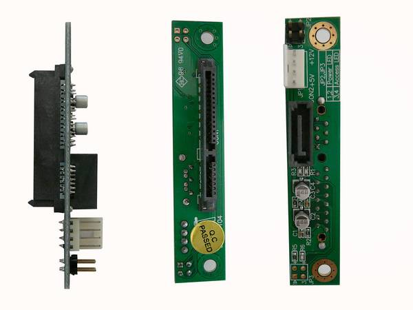 Changeur SATA : SATA 22 points vers SATA 7 points Pour découpler le connecteur SATA DATA+ALIM Pour découpler le connect