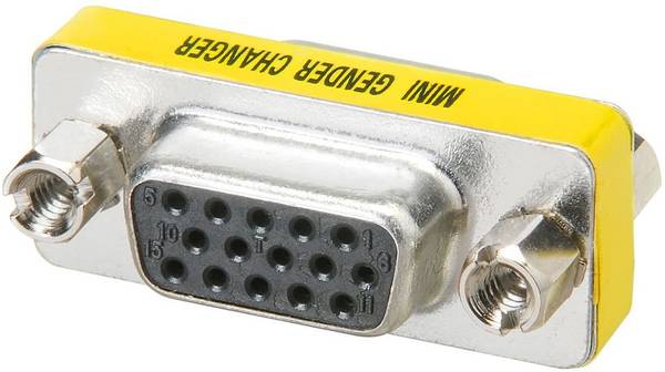 Adaptateur VGA 15 Broches Femelle vers VGA 15 Broches Femelle (Gender Changer HD15 F/F * VGA SVGA Low Profile)