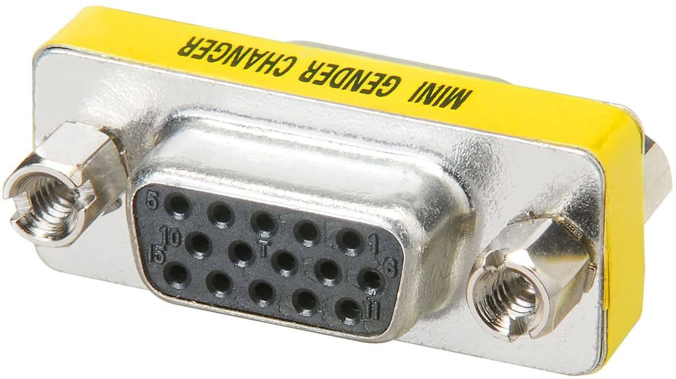Adaptateur VGA 15 Broches Femelle vers VGA 15 Broches Femelle (Gender Changer HD15 F/F * VGA SVGA Low Profile)-0