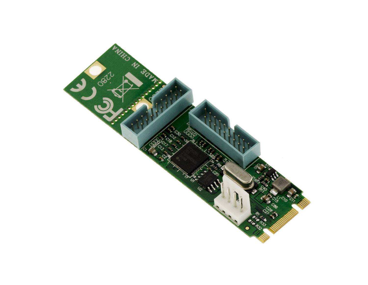 Carte M.2 (M2 NGFF) PCIe M ou B+M Key - 4 Port USB 3.0. CHIPSET NEC Renesas D720201-1