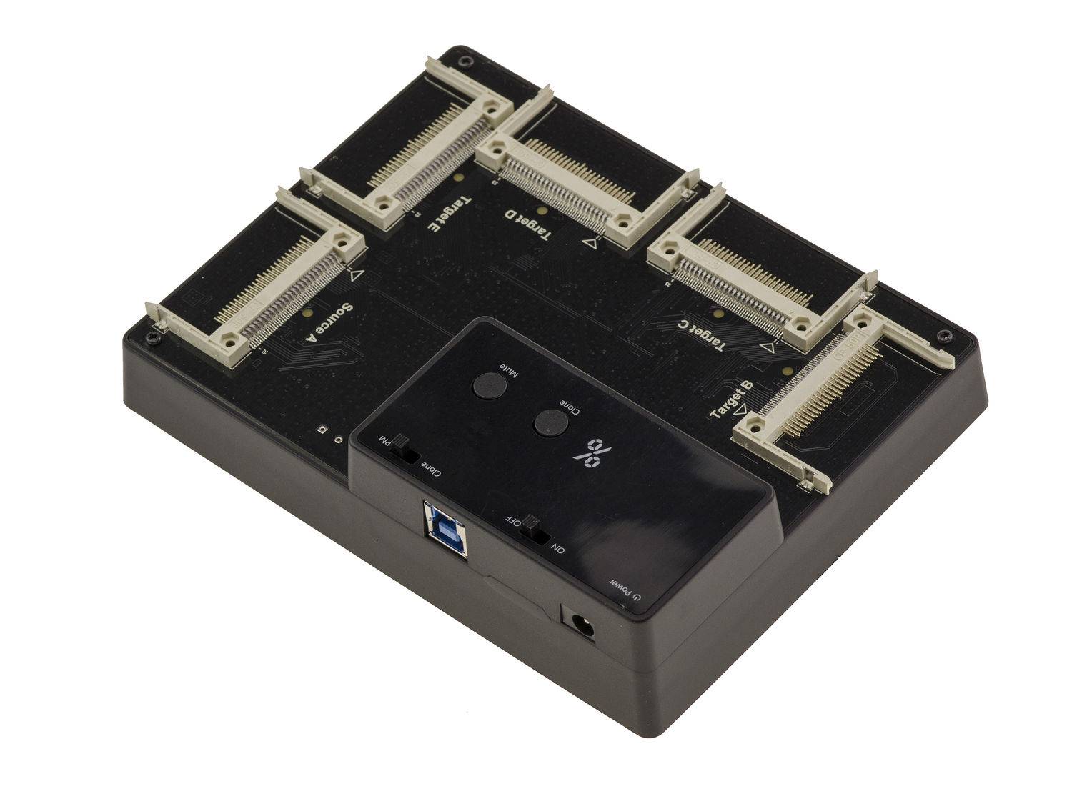 DOCKING STATION. Dock pour 5 cartes COMPACT FLASH Liaison USB3.0 AVEC FONCTION CLONAGE. Alimentation. USB 3 5G-1
